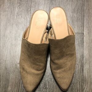 LOFT Brown Suede Mules